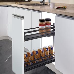 Kitchen Base Cabinet Side Pull-out Basket For 150/200mm Cabinet