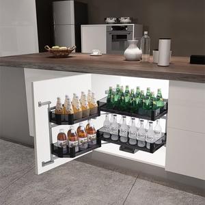 Kitchen Basket Corner - Kitchen Base Cabinet Magic Corner Pull-out Basket For 400/450/600mm Cabinet