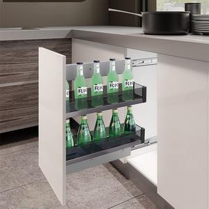 Kitchen Base Cabinet Side Pull-out Basket for 200/250mm Cabinet