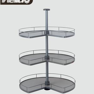 Wardrobe Accessories Corner Range 3-Tier Revolving Basket For 800*800mm Wardrobe 