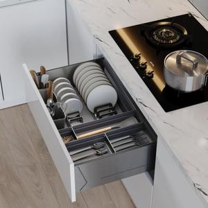 Kitchen System Metal Finishing Line Dishes Organizer For 600/700/750/800/900mm Cabinet