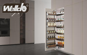 Kitchen AccessoriesTall pull-out pantry unit (4-6 shelf) With Walnut Wood