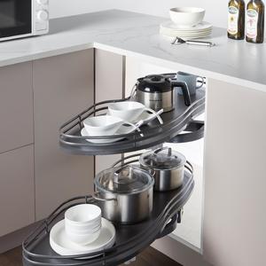 Kitchen Hardware Swing out Corner Soft Close Built-in Pull out Swivel Basket